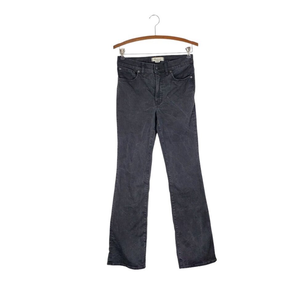 Madewell Kick Out Full-Length Jeans Black Style NS919 Mid Rise Womens Size 27
